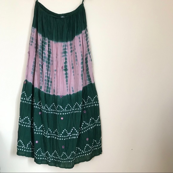 Vintage Indian tie dye skirt size M - Picture 2 of 6